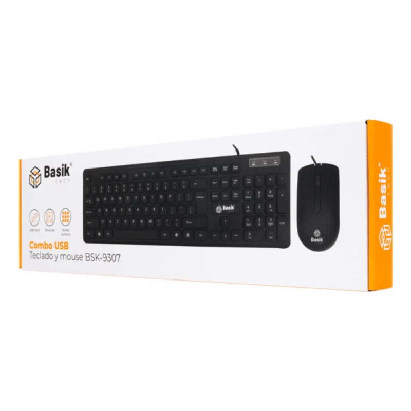 Combo Usb Teclado Y Mouse Bsk-9307 - imagen 1